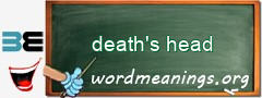 WordMeaning blackboard for death's head